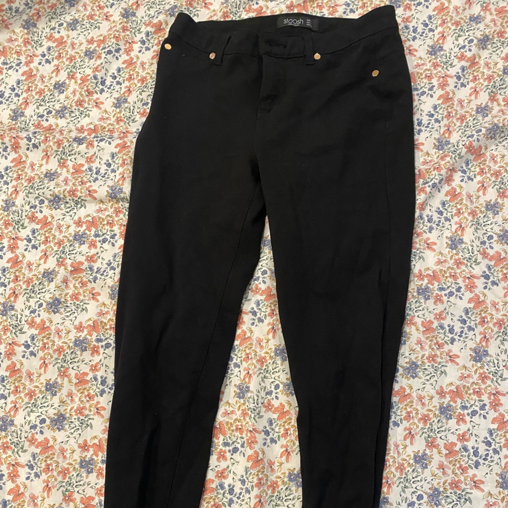 Black jeggings with gold button size small
